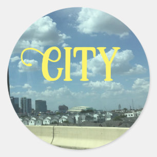 city classic round sticker