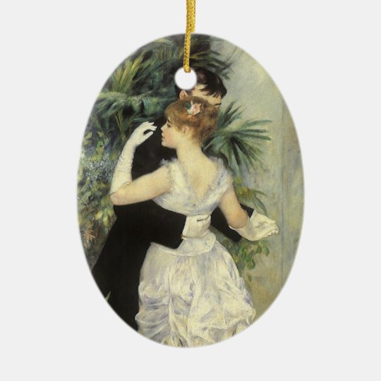 City Dance by Pierre Renoir, Vintage Fine Art Christmas Ornament