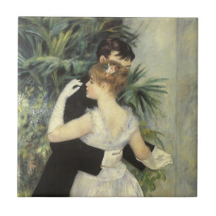 City Dance by Pierre Renoir, Vintage Fine Art Tile