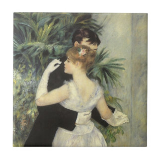 City Dance by Pierre Renoir, Vintage Fine Art Tile