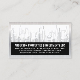 City Downtown   Real Estate Property Business Card