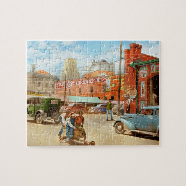 City - Durham, NC - Kids will be kids 1940 Jigsaw Puzzle (Horizontal)