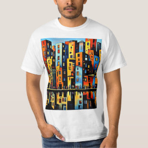 City dwellers at riverside T-Shirt
