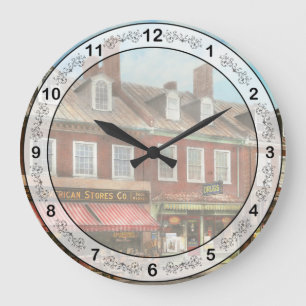 City - Easton MD - A slice of American life 1936 Large Clock