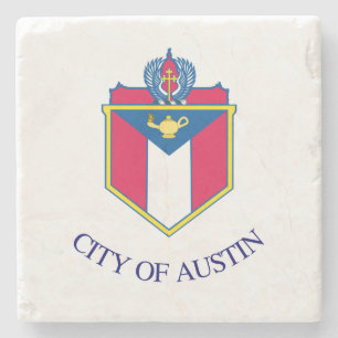 City Flag of Austin (Texas) Stone Coaster