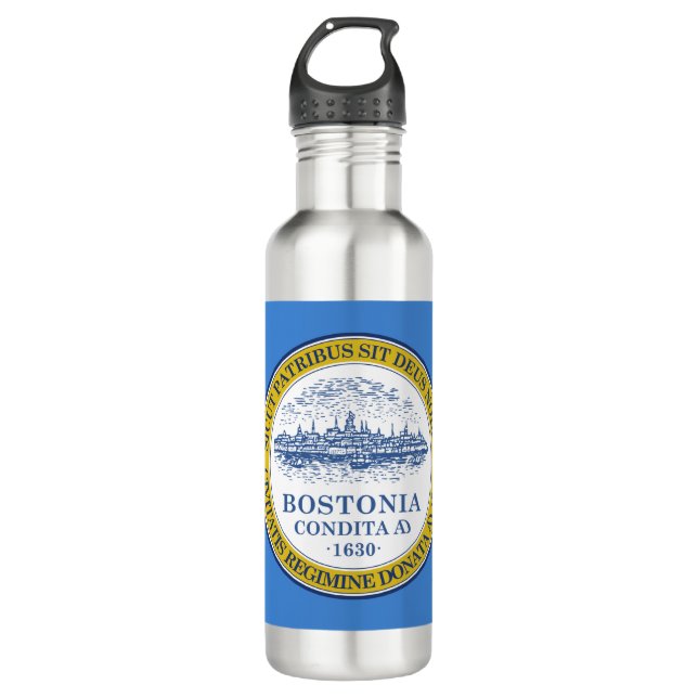 City Flag of Boston (Massachusetts) 710 Ml Water Bottle (Front)