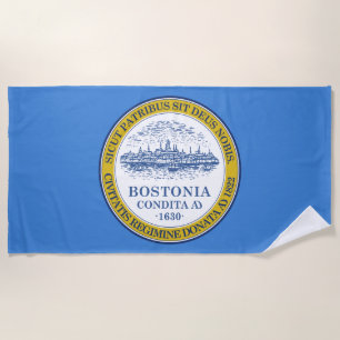 City Flag of Boston (Massachusetts) Beach Towel