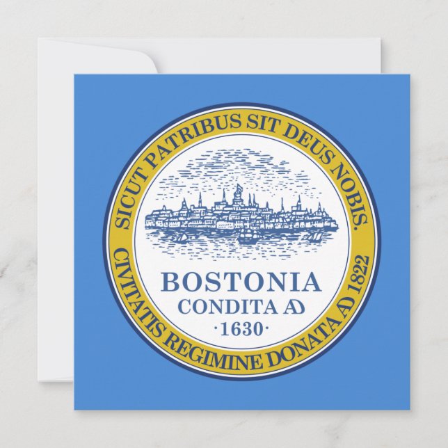 City Flag of Boston (Massachusetts) Card (Front)