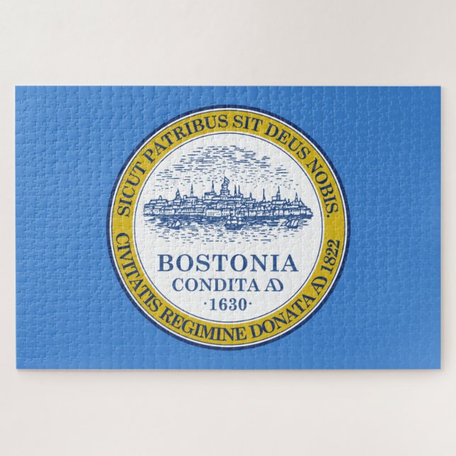 City Flag of Boston (Massachusetts) Jigsaw Puzzle (Horizontal)
