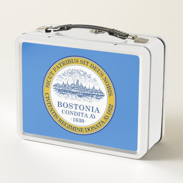 City Flag of Boston (Massachusetts) Metal Lunch Box (Back)