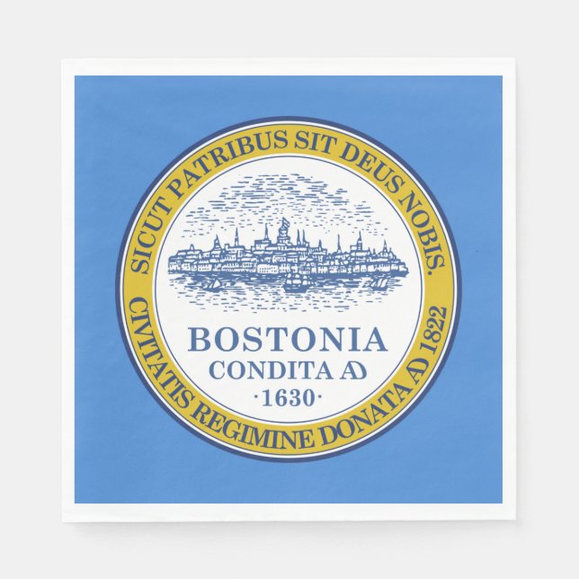 City Flag of Boston (Massachusetts) Napkin (Front)