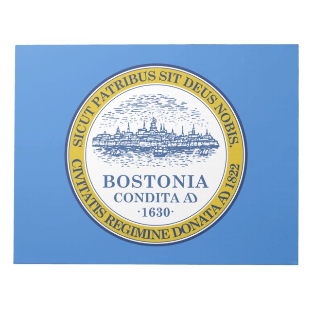 City Flag of Boston (Massachusetts) Notepad (Front)