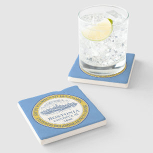 City Flag of Boston (Massachusetts) Stone Coaster