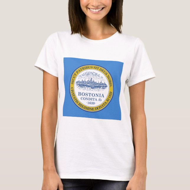City Flag of Boston (Massachusetts) T-Shirt (Front)