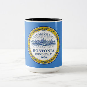City Flag of Boston (Massachusetts) Two-Tone Coffee Mug