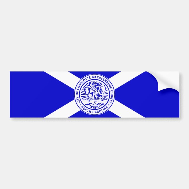 City Flag of Charlotte (North Carolina) Bumper Sticker (Front)