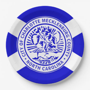 City Flag of Charlotte (North Carolina) Paper Plate