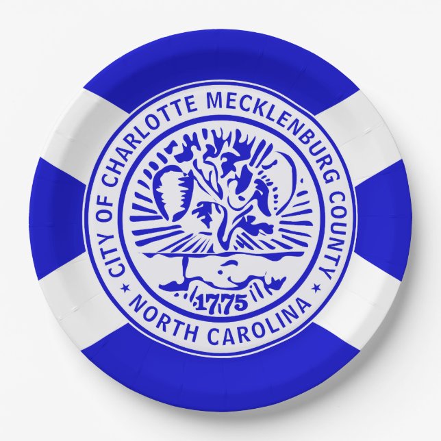 City Flag of Charlotte (North Carolina) Paper Plate (Front)
