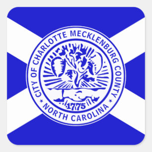 City Flag of Charlotte (North Carolina) Square Sticker
