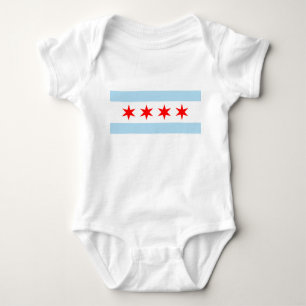 City Flag of Chicago (Illinois) Baby Bodysuit