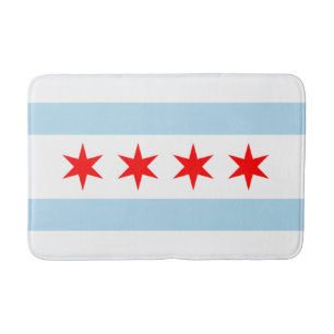 City Flag of Chicago (Illinois) Bath Mat
