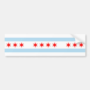 City Flag of Chicago (Illinois) Bumper Sticker