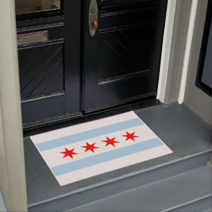 City Flag of Chicago (Illinois) Doormat