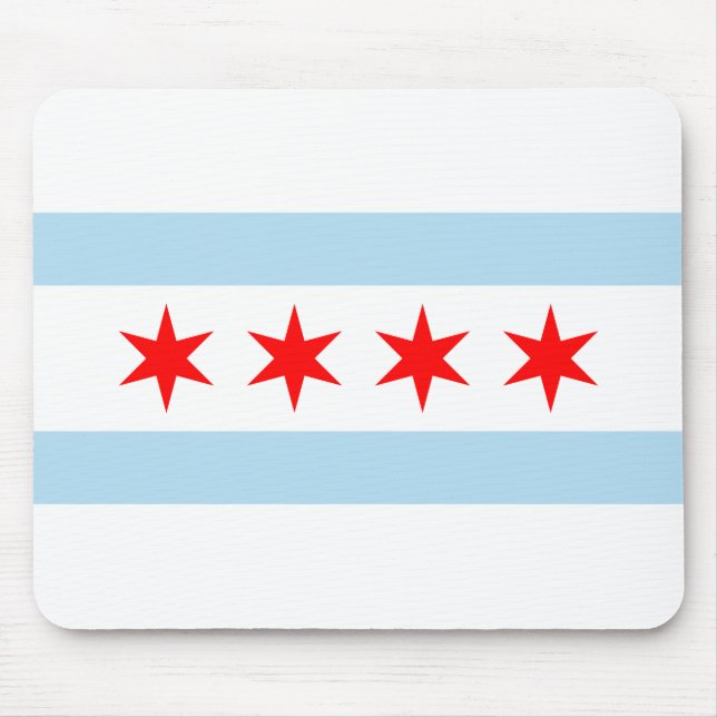 City Flag of Chicago (Illinois) Mouse Mat (Front)