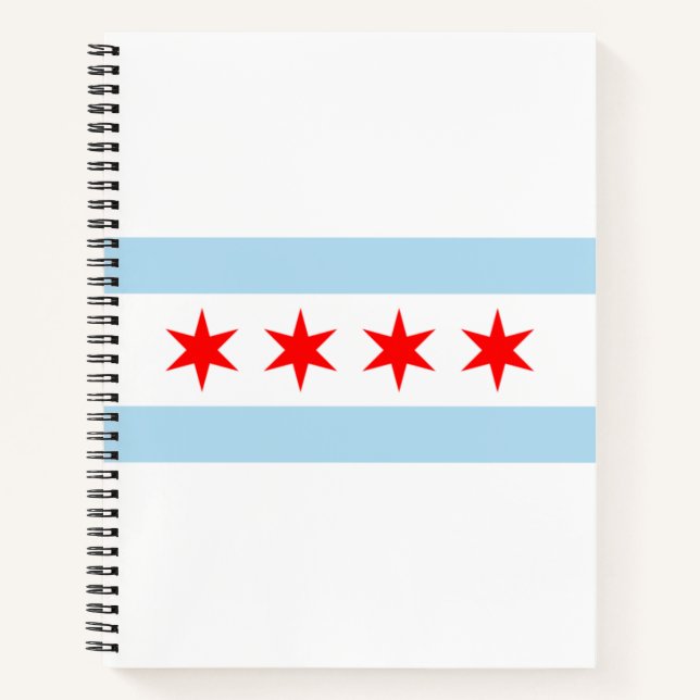 City Flag of Chicago (Illinois) Notebook (Front)