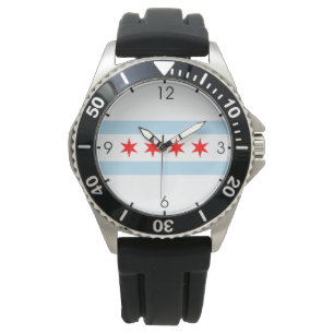 City Flag of Chicago (Illinois) Watch
