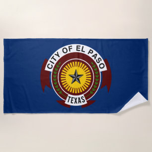 City Flag of El Paso (Texas) Beach Towel