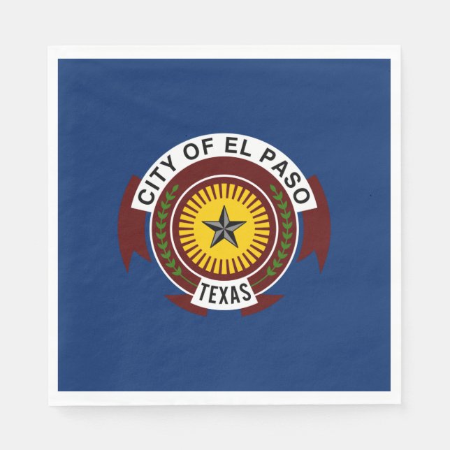 City Flag of El Paso (Texas) Napkin (Front)