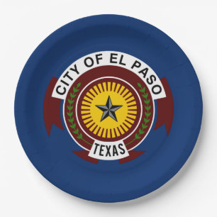 City Flag of El Paso (Texas) Paper Plate