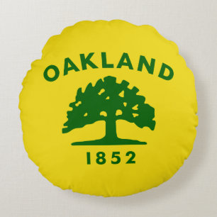 City Flag of Oakland (California) Round Cushion