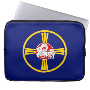 City Flag of Omaha (Nebraska) Laptop Sleeve
