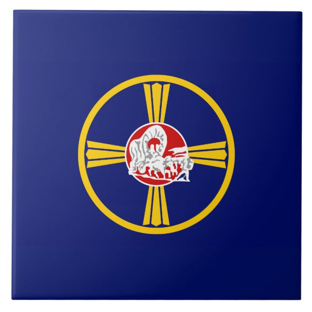 City Flag of Omaha (Nebraska) Tile (Front)