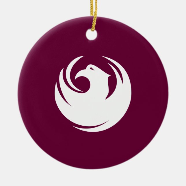 City Flag of Phoenix (Arizona) Ceramic Tree Decoration (Front)