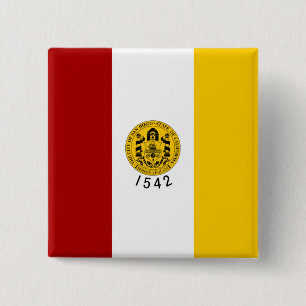 City Flag of San Diego (California) 15 Cm Square Badge