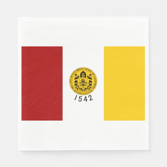 City Flag of San Diego (California) Napkin (Front)