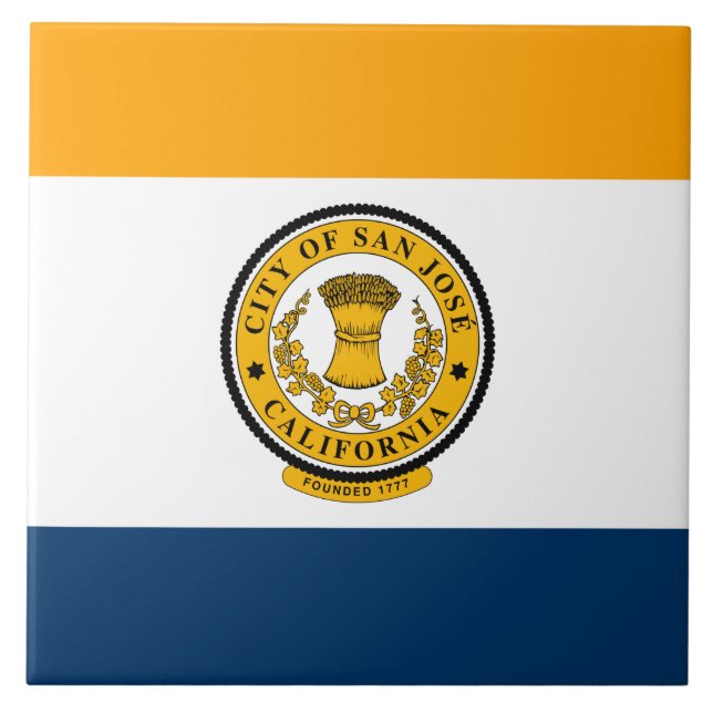 City Flag of San José (California) Tile (Front)