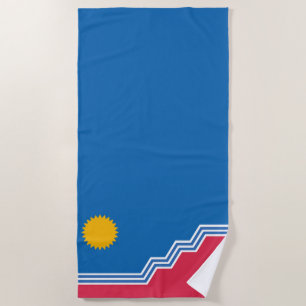 City Flag of Sioux Falls (South Dakota) Beach Towel