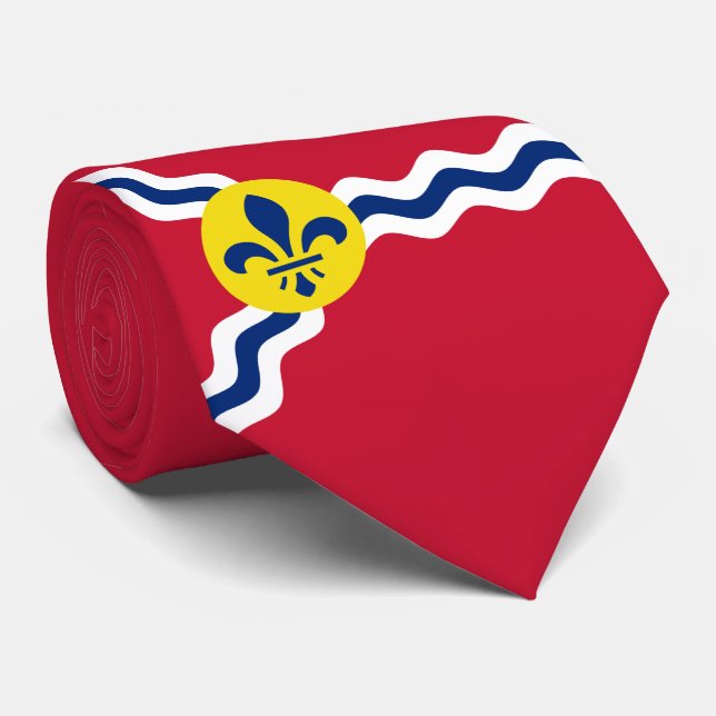 City Flag of St Louis (Missouri) Neck Tie (Rolled)