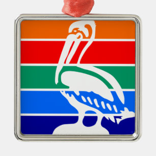 City Flag of St. Petersburg (Florida) Metal Tree Decoration