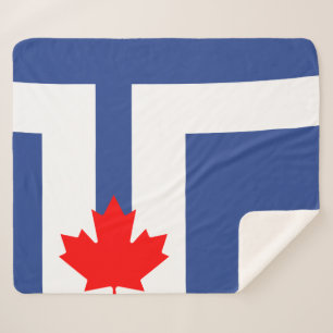 City Flag of Toronto (Canada) Sherpa Blanket