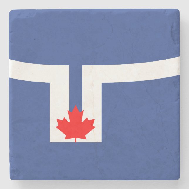 City Flag of Toronto (Canada) Stone Coaster (Front)
