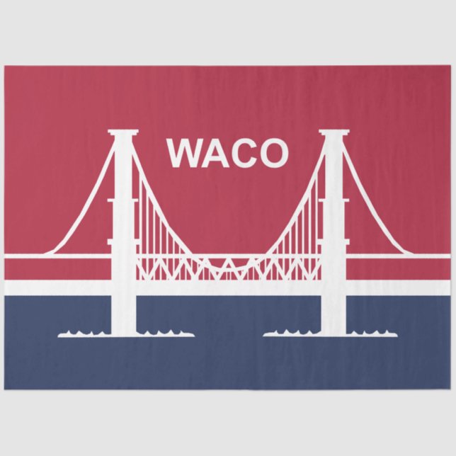 City Flag of Waco (Texas, USA) Tissue Paper (Front)
