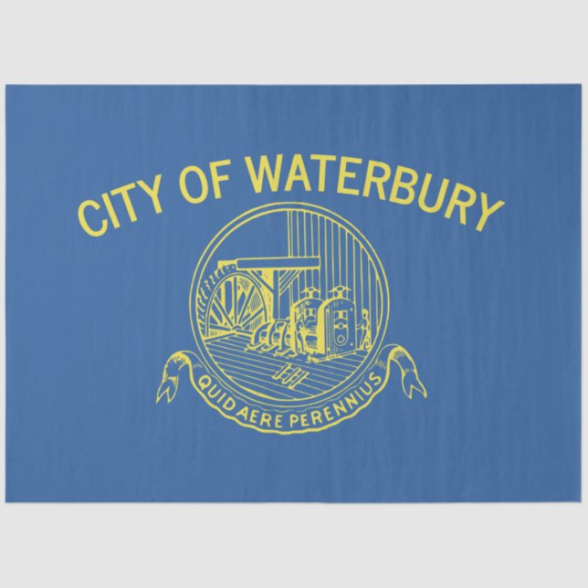 City Flag of Waterbury (Connecticut) Tissue Paper (Front)