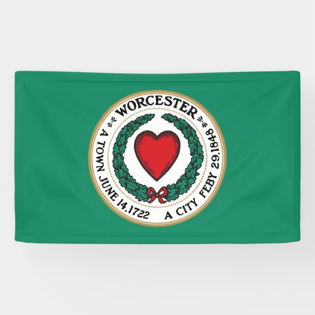City Flag of Worcester (Massachusetts) Banner (Horizontal)