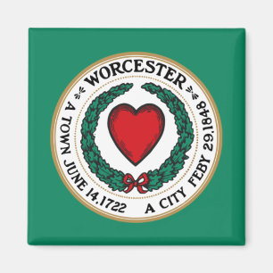 City Flag of Worcester (Massachusetts) Magnet
