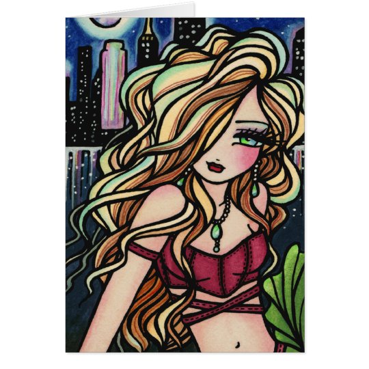"City Girl" Mermaid Card